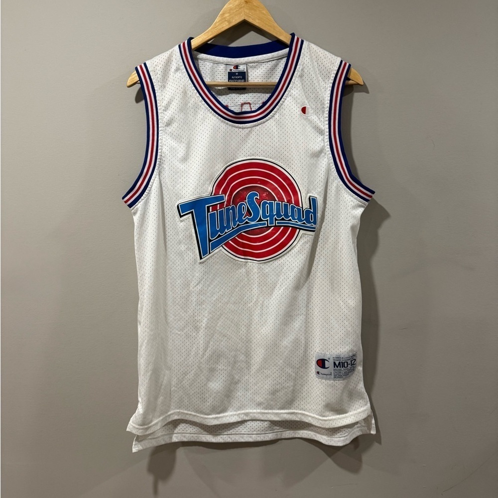 Champion White Tune Squad Jersey with Red and Blue Logo